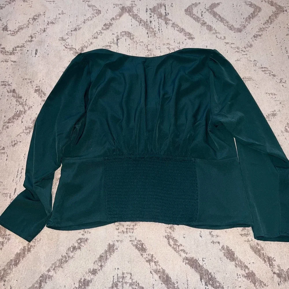 Abercrombie & Fitch Green Blouse XXL NWT - Picture 5 of 5